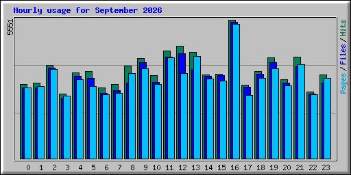 Hourly usage for September 2026